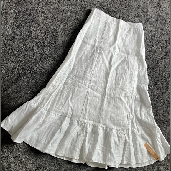 Reformation Yucca Linen Skirt - white - Picture 2 of 4